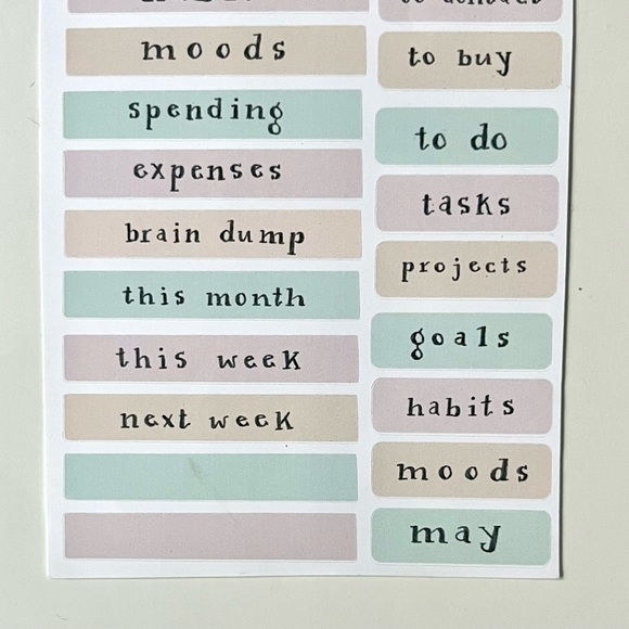 ✨handmade by me✨ may monthly headers plants bookshelf bullet journal stickers - Picture 6 of 10